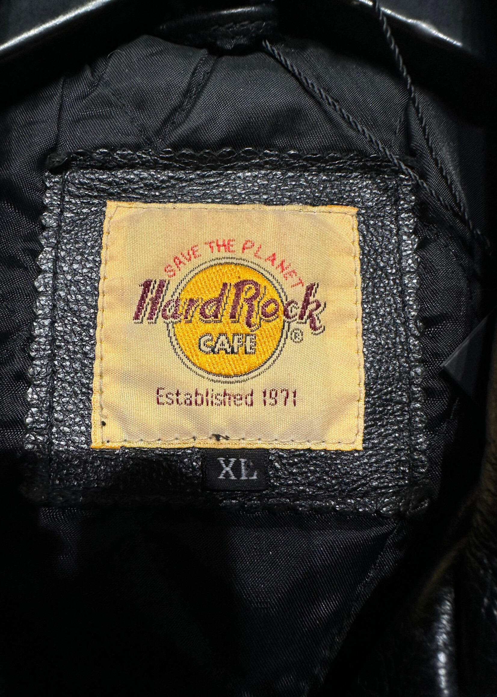 Hard Rock Madrid Leather Biker Jacket XL