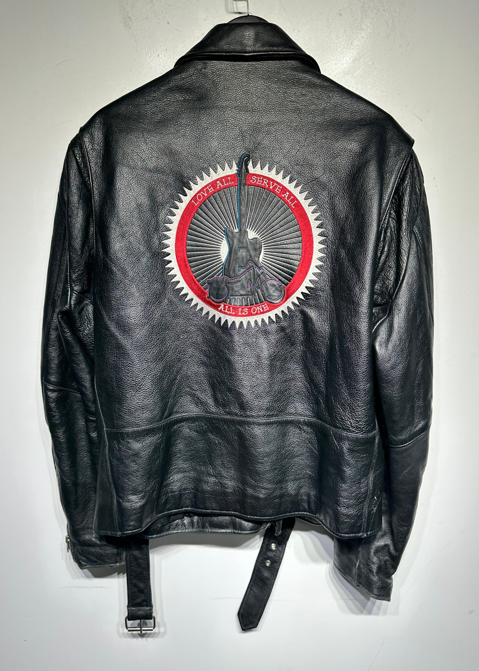 Hard Rock Madrid Leather Biker Jacket XL