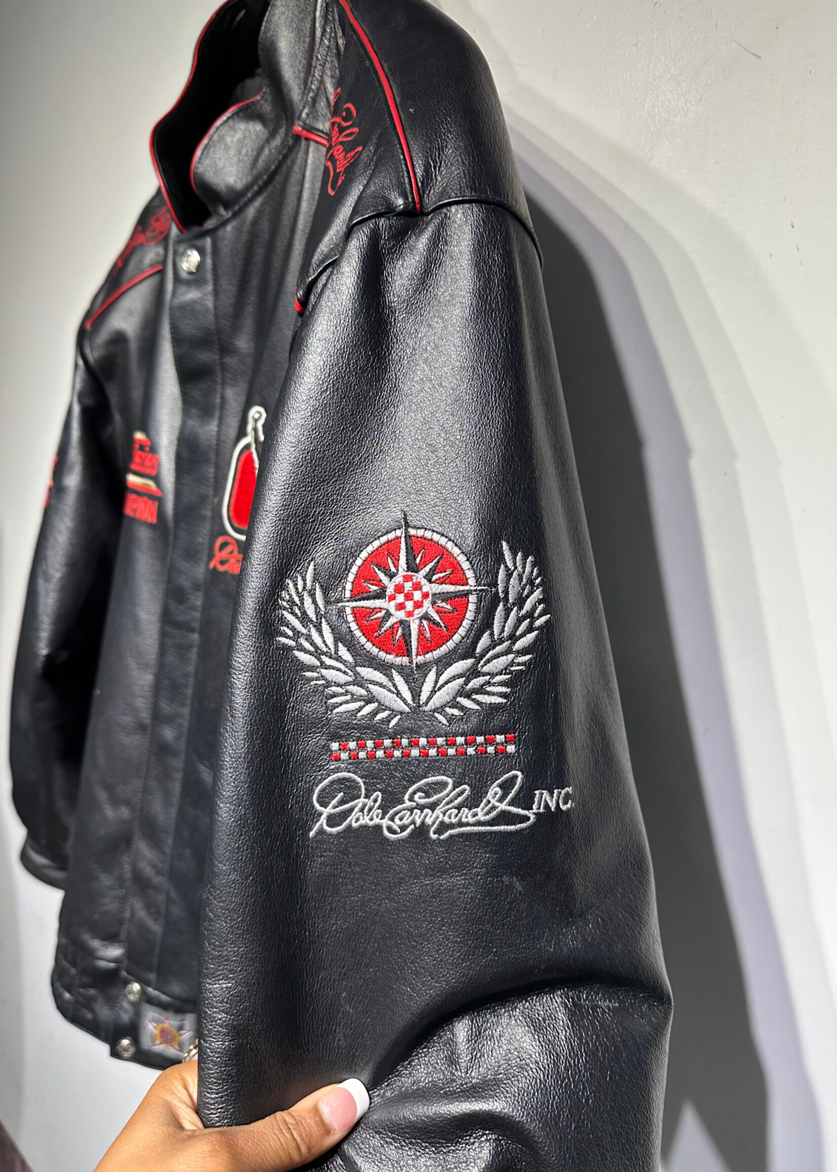 Nascar Dale Leather Bomber Jacket XXL
