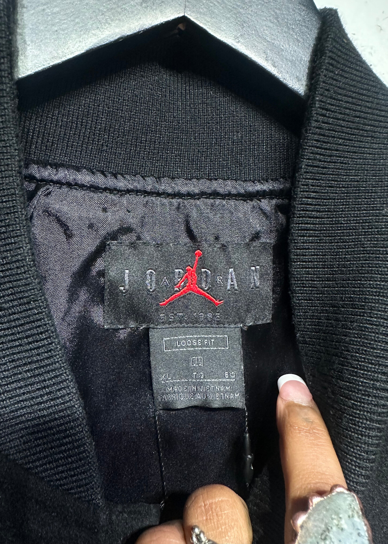 Jordan Brand Faux Leather Varsity Jacket Masc XL