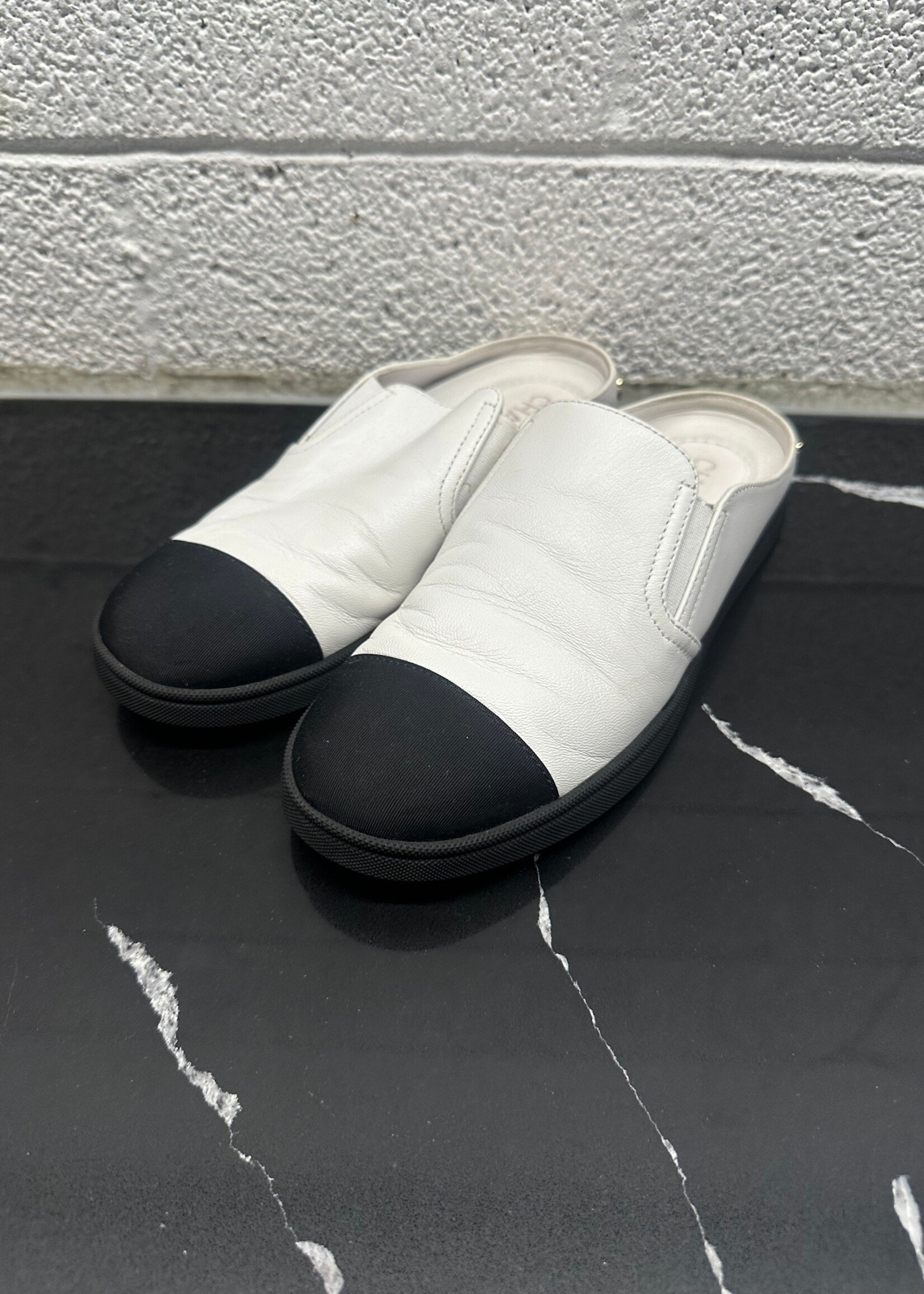 Chanel Logo Slip On Mule Sneaker 36.5/6.5