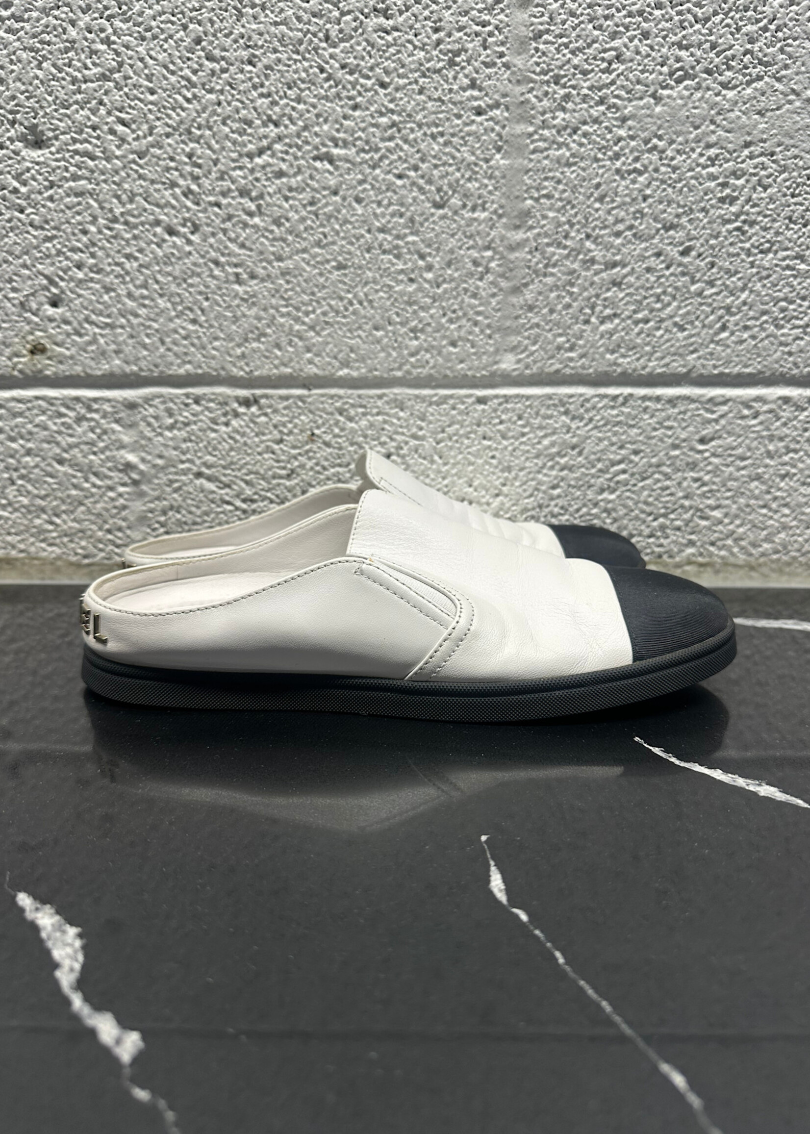 Chanel Logo Slip On Mule Sneaker 36.5/6.5