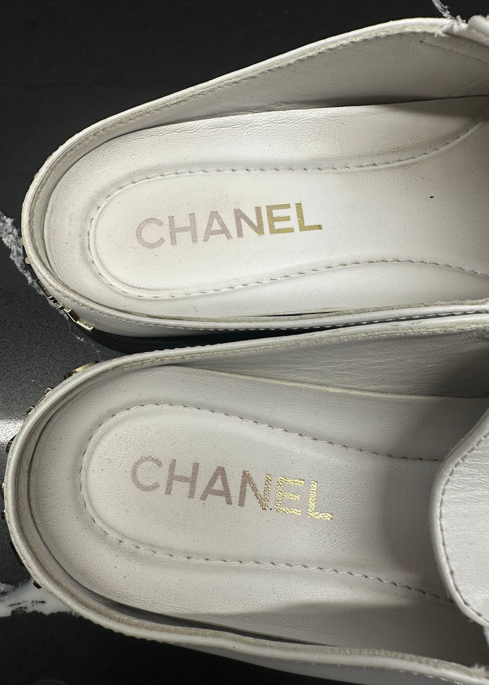 Chanel Logo Slip On Mule Sneaker 36.5/6.5