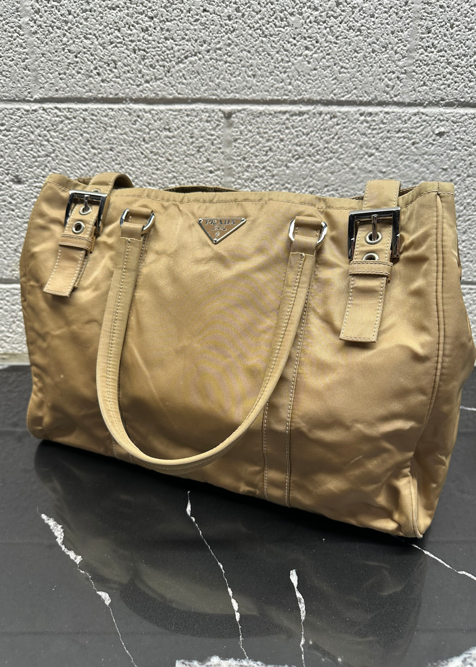 Prada Tessuto Neutral Tote OS