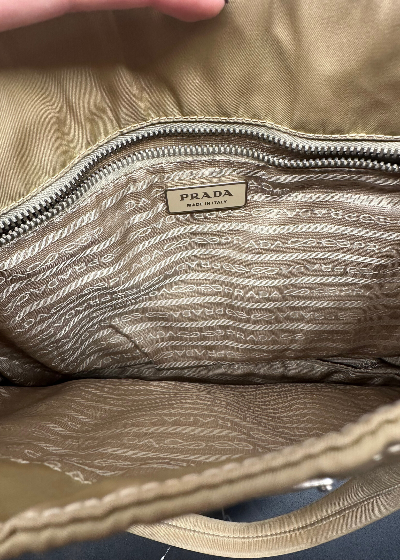 Prada Tessuto Neutral Tote OS
