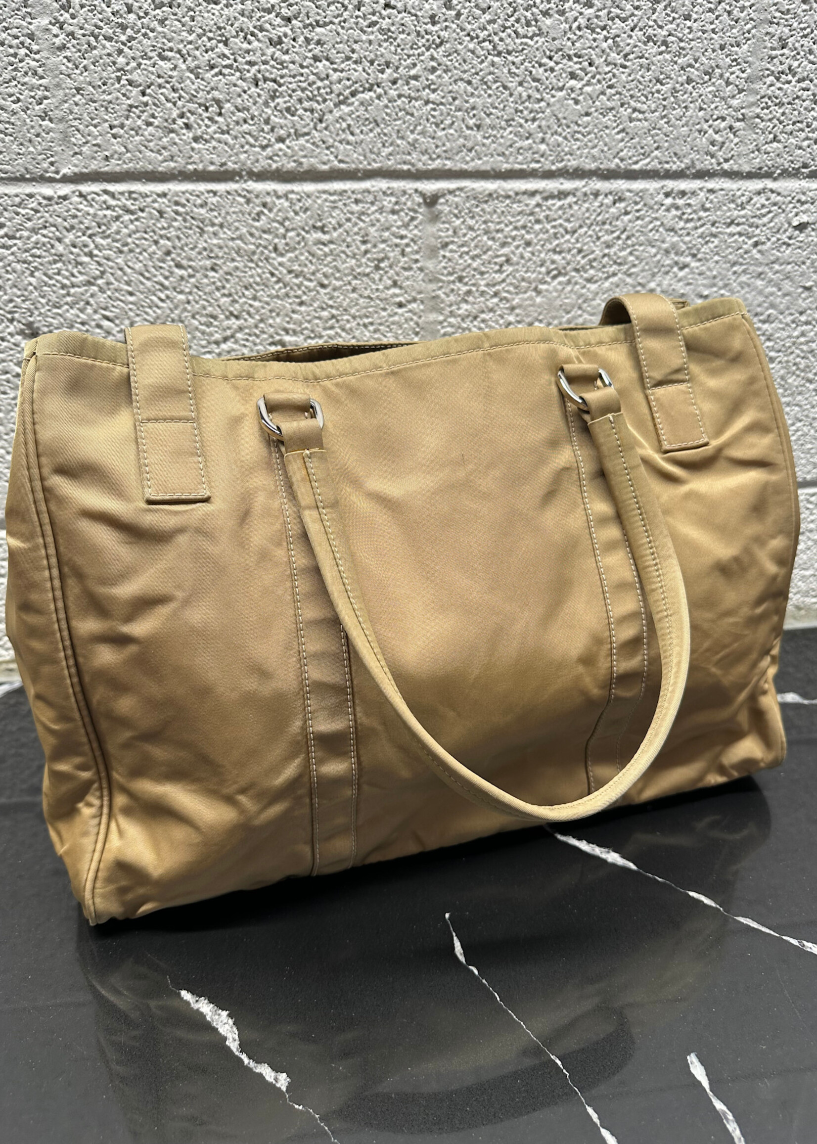 Prada Tessuto Neutral Tote OS
