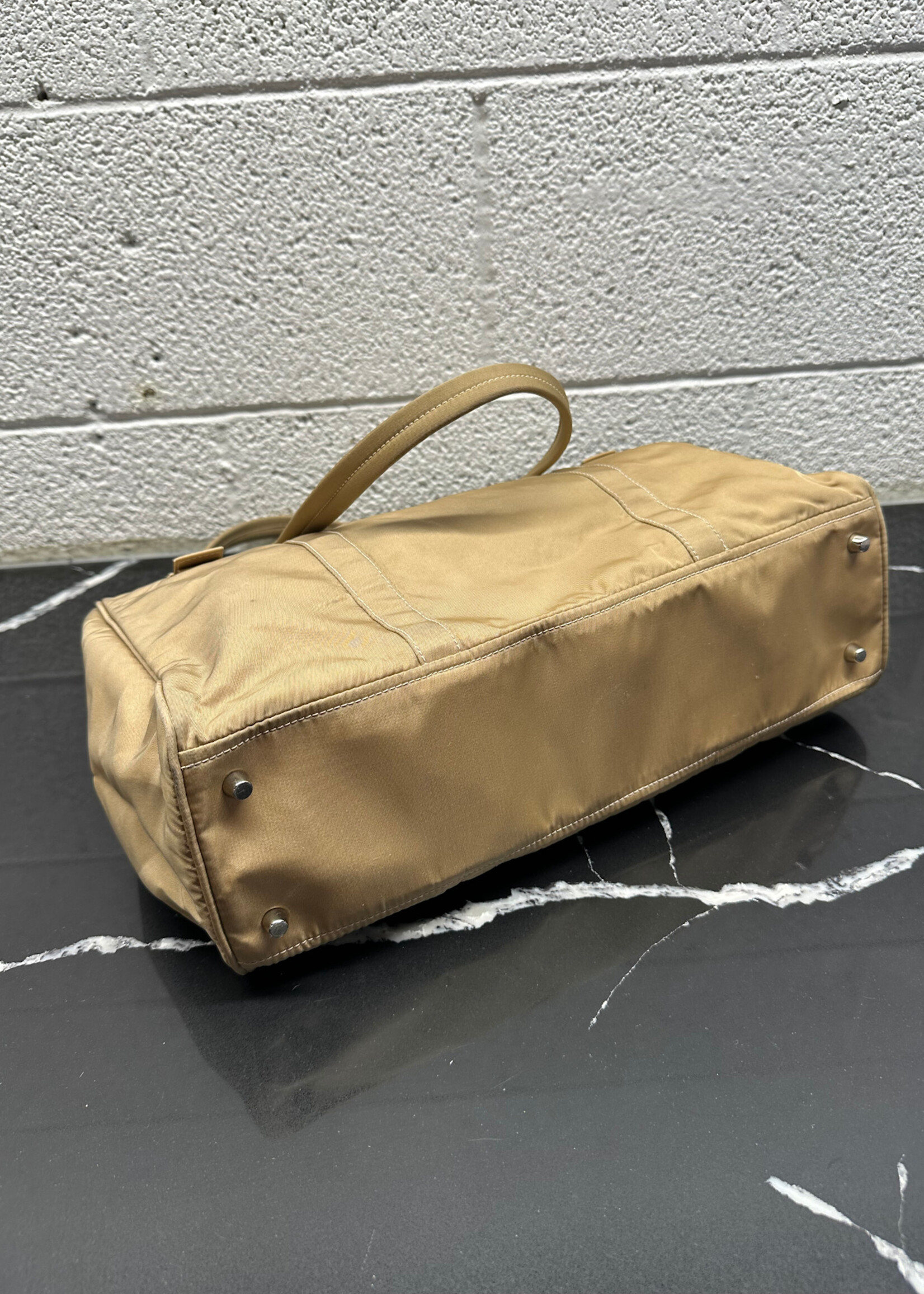 Prada Tessuto Neutral Tote OS