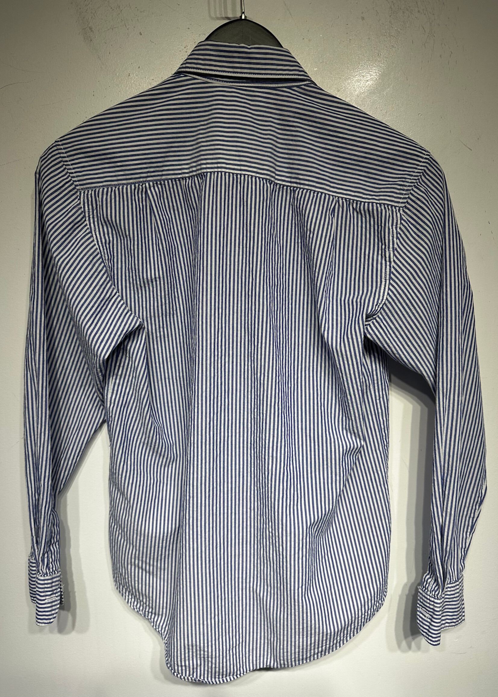 CDG Play Blue Pinstripe Button Up Masc M