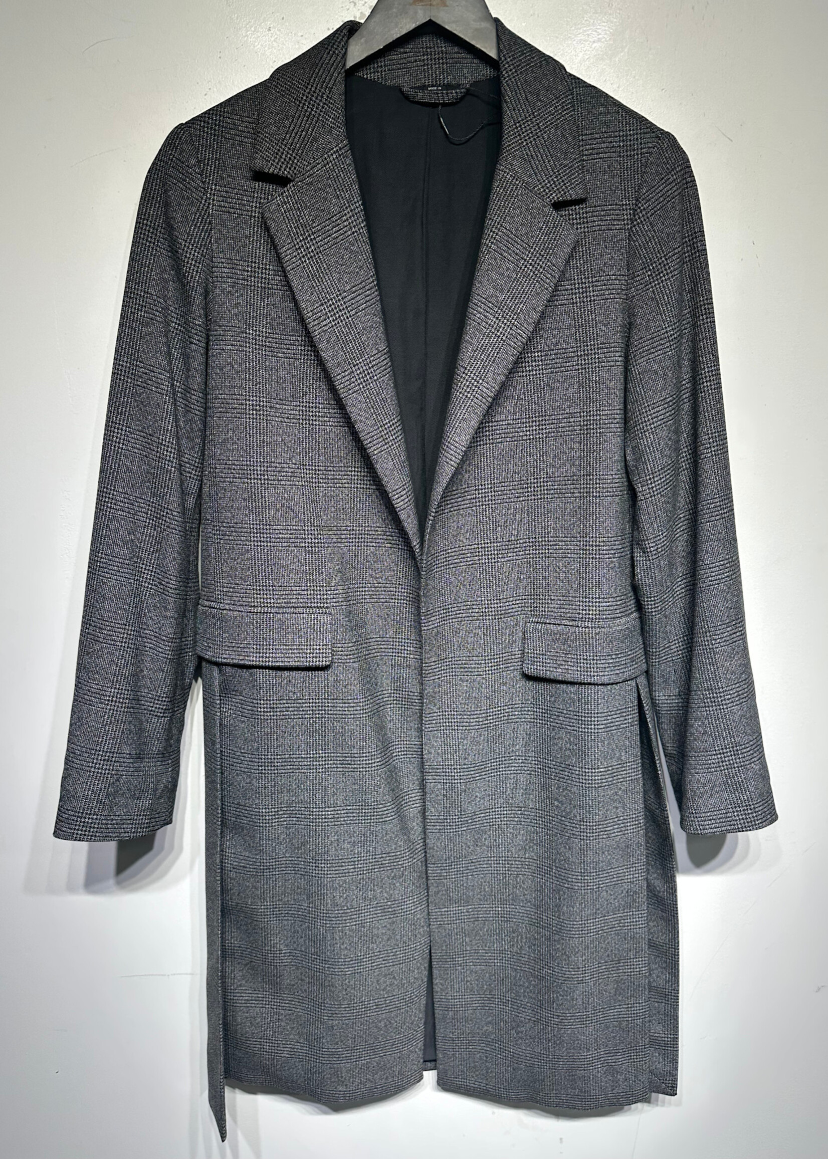 Allsaints Grey Long Coat Fem S