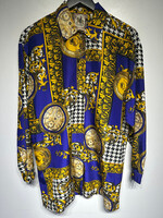 August Silk Versace Style Blouse S