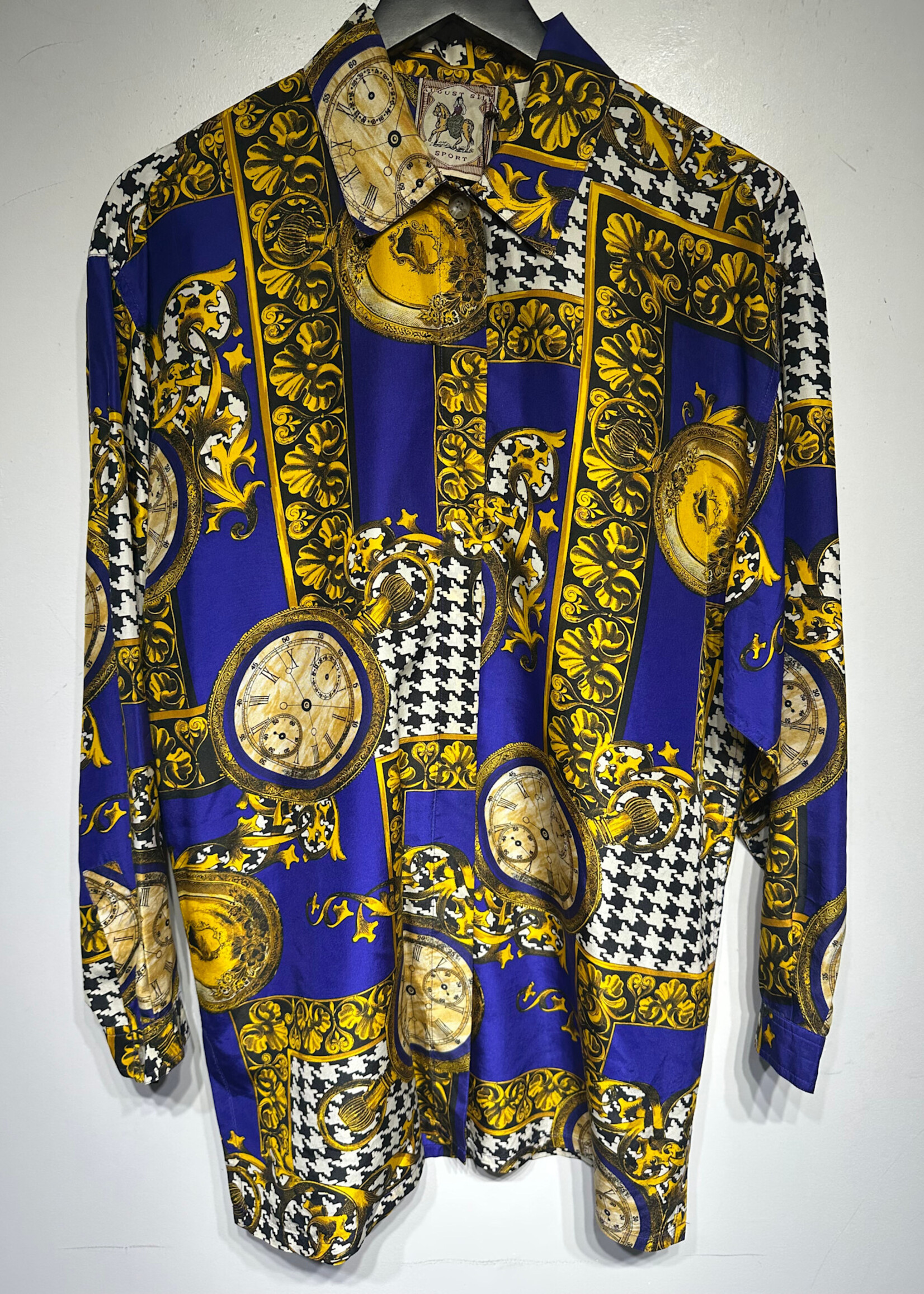 August Silk Versace Style Blouse S