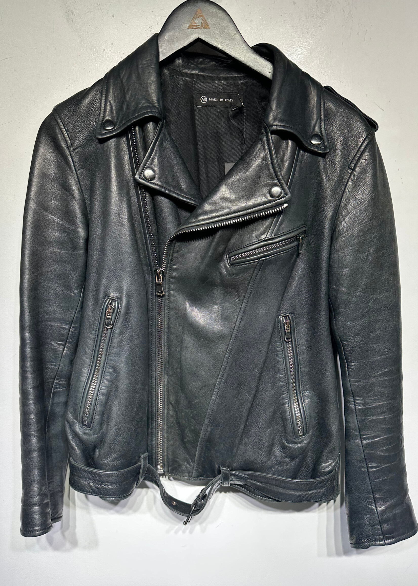 AG Lamb Leather Black Jacket Fem S