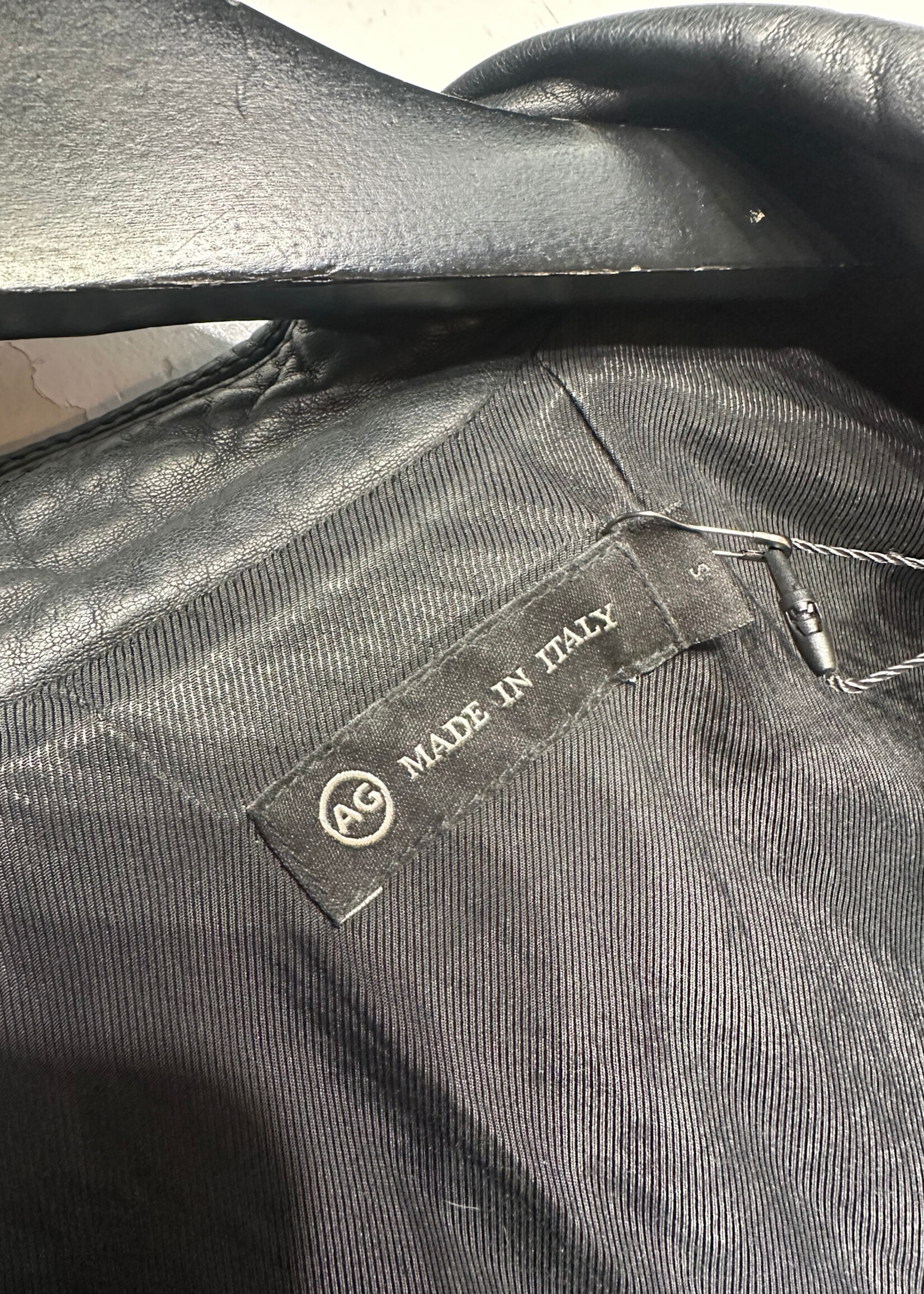 AG Lamb Leather Black Jacket Fem S