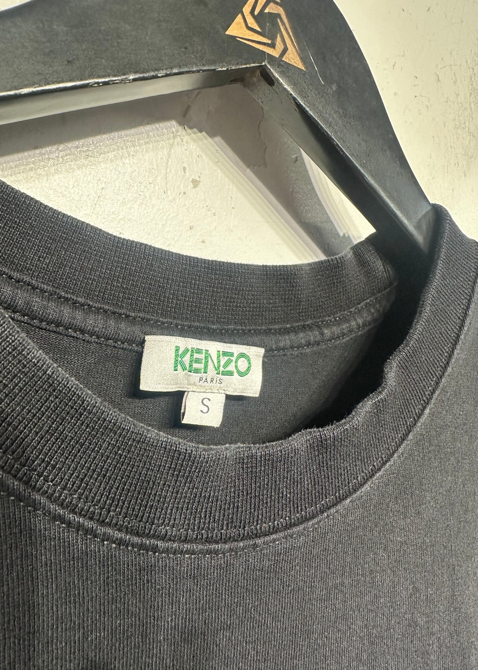 Kenzo BLack Embroidered Logo Tee S