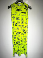 Mcqueen Neon Black Surfer Maxi Dress S