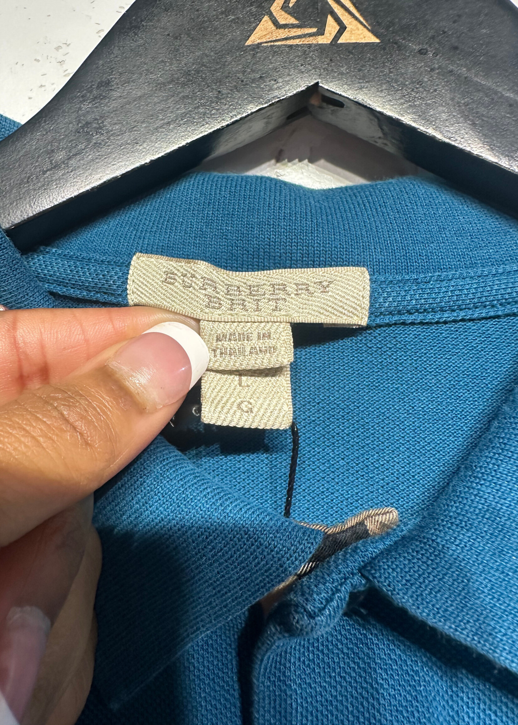 Burberry Brit Dark Teal SL Polo L Masc