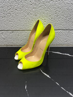 Louboutin Neon Peep Toe Heel 38/7.5 AS IS