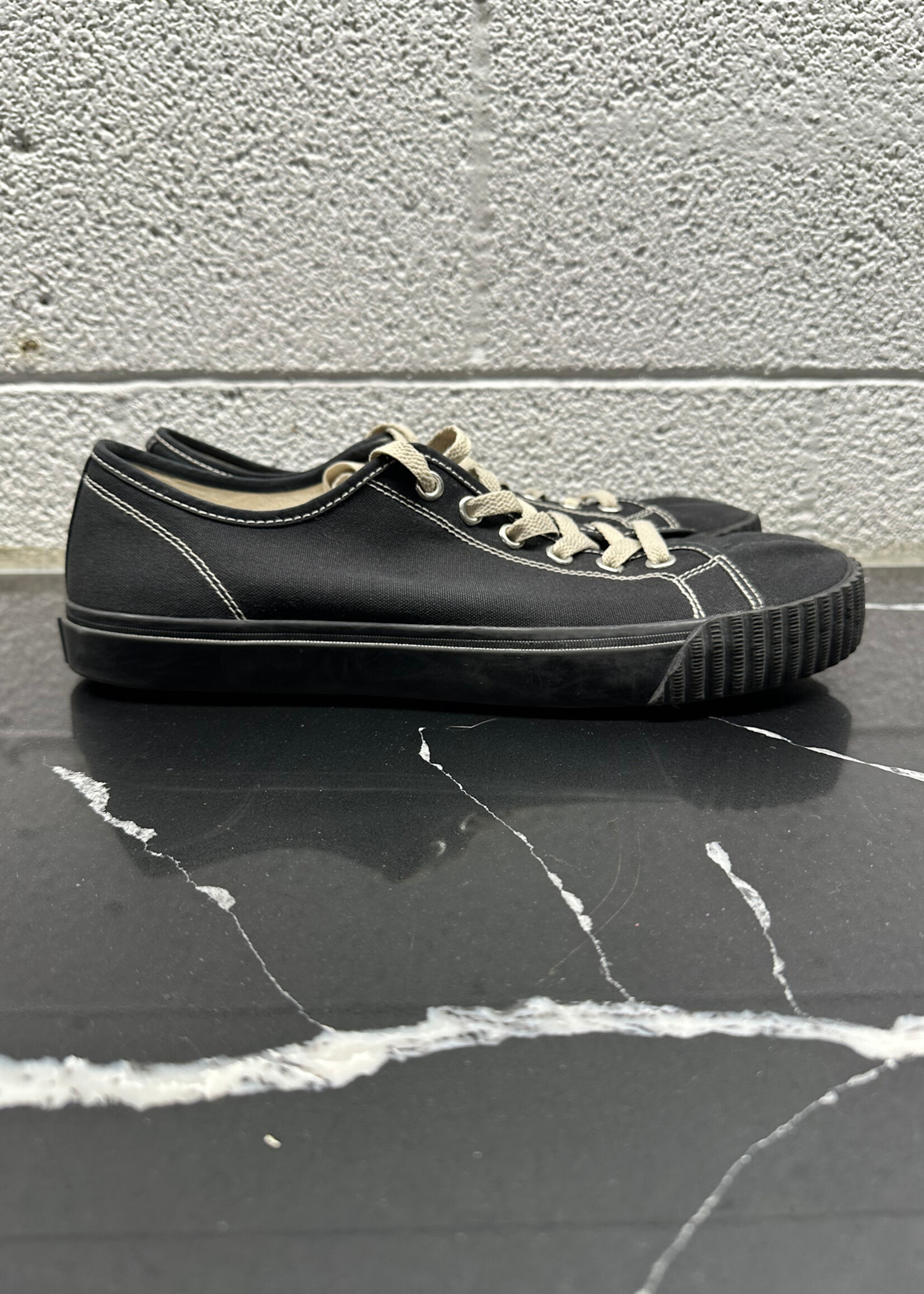 Maison Margiela Black Tabi Rubber Sole Sneakers Masc 12