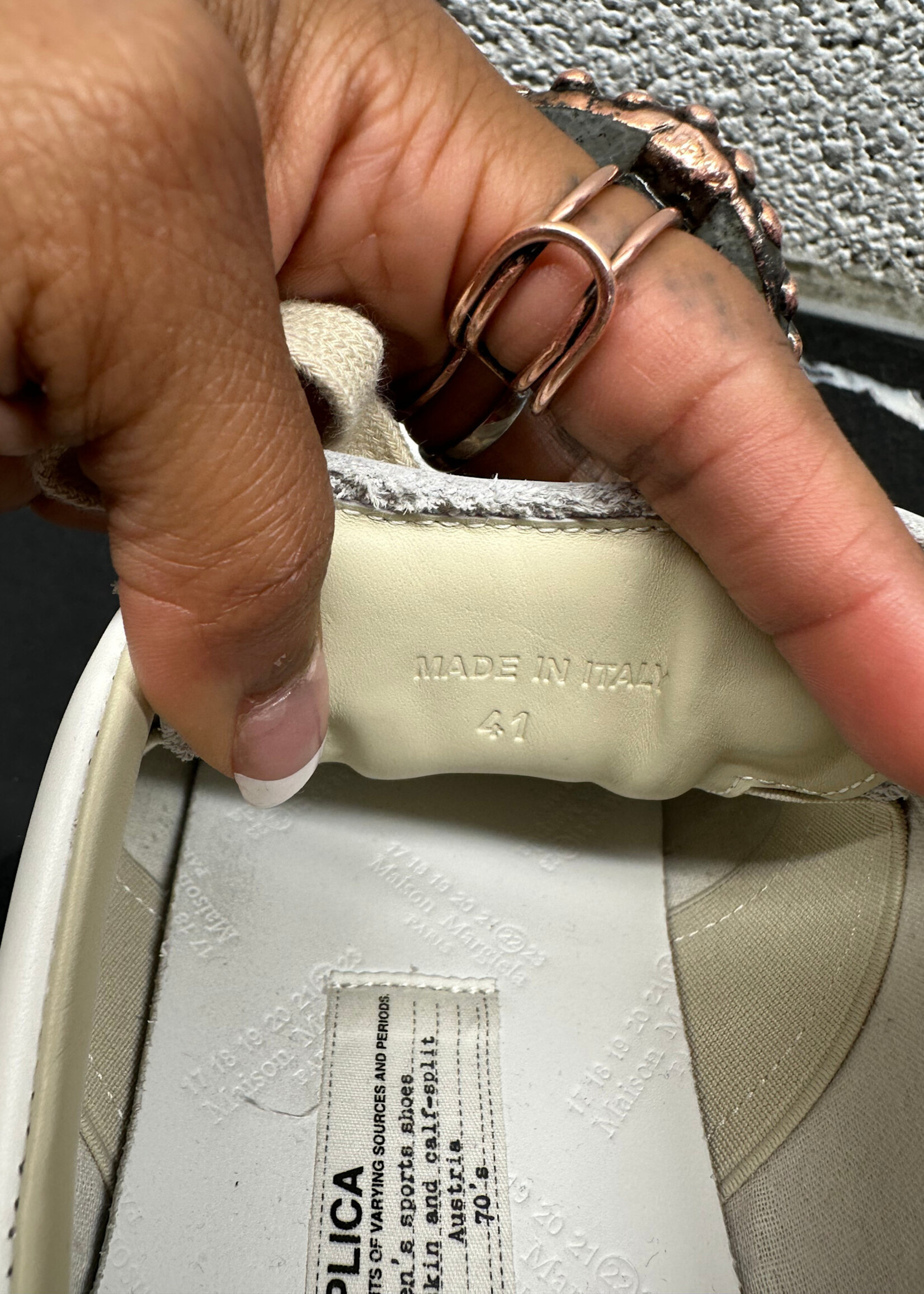 Margiela Replicas White Grey Gum Sole 9 Masc