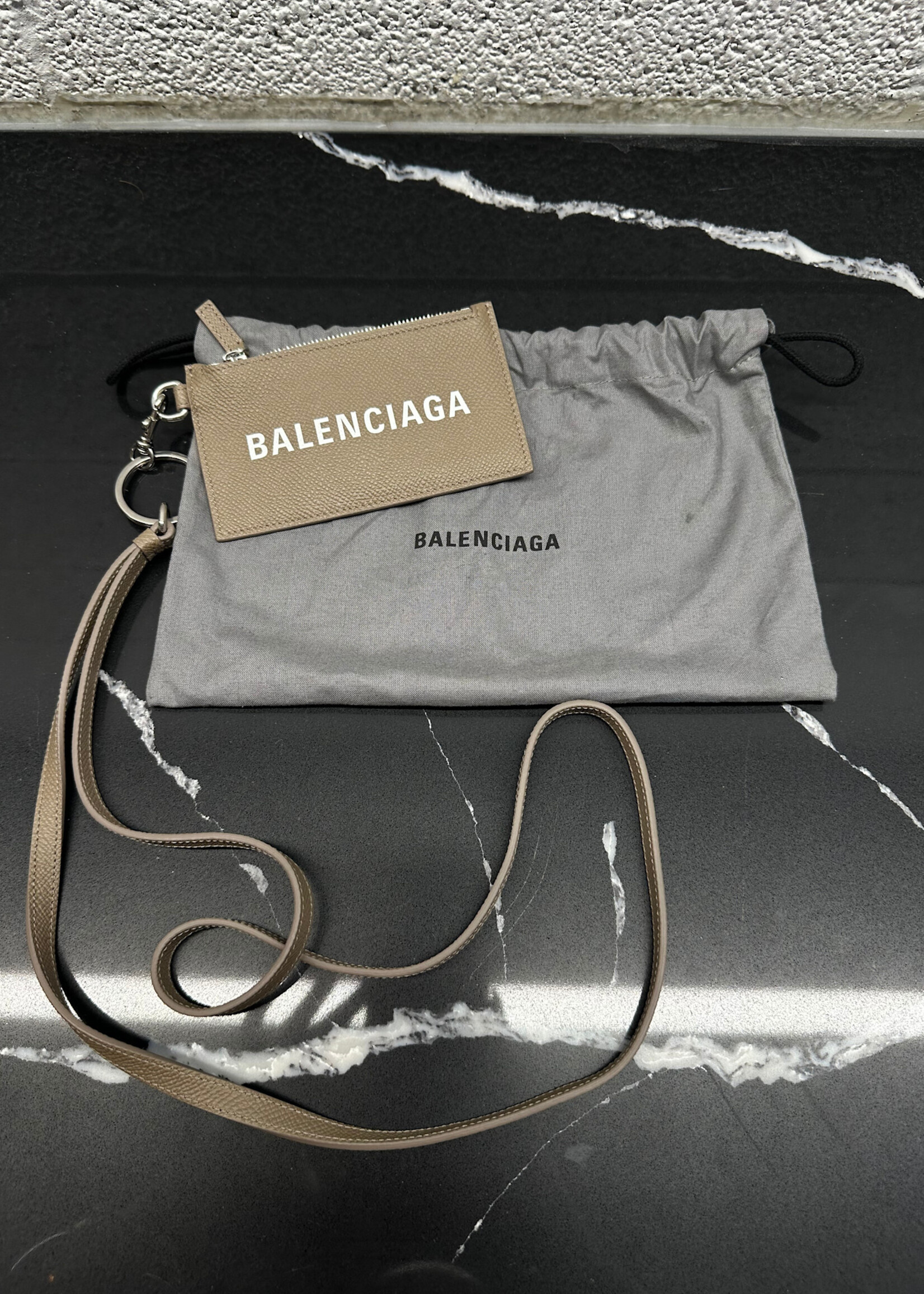 Balenciaga Tan Strap Wallet