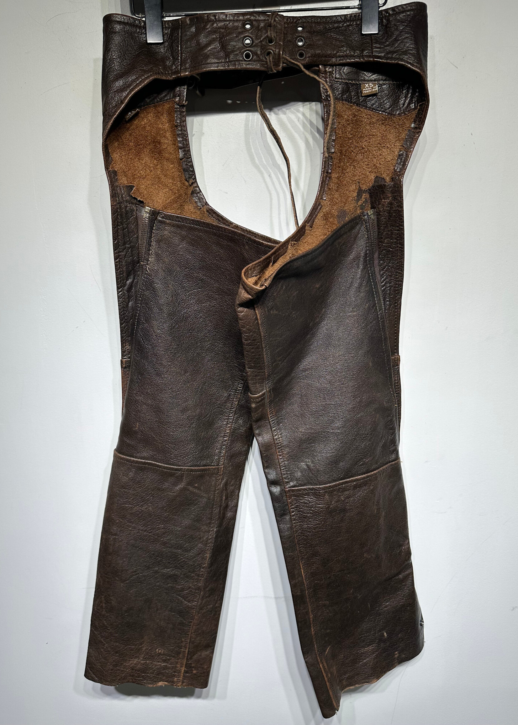 First Brown Genuine Leather Chaps Fits XS/30"