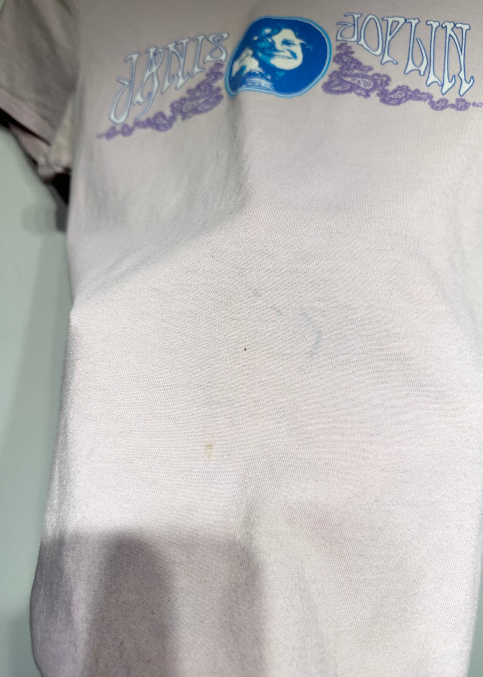 Zion Jannis Joplin Pink Portrait Baby Tee Fem S As Is
