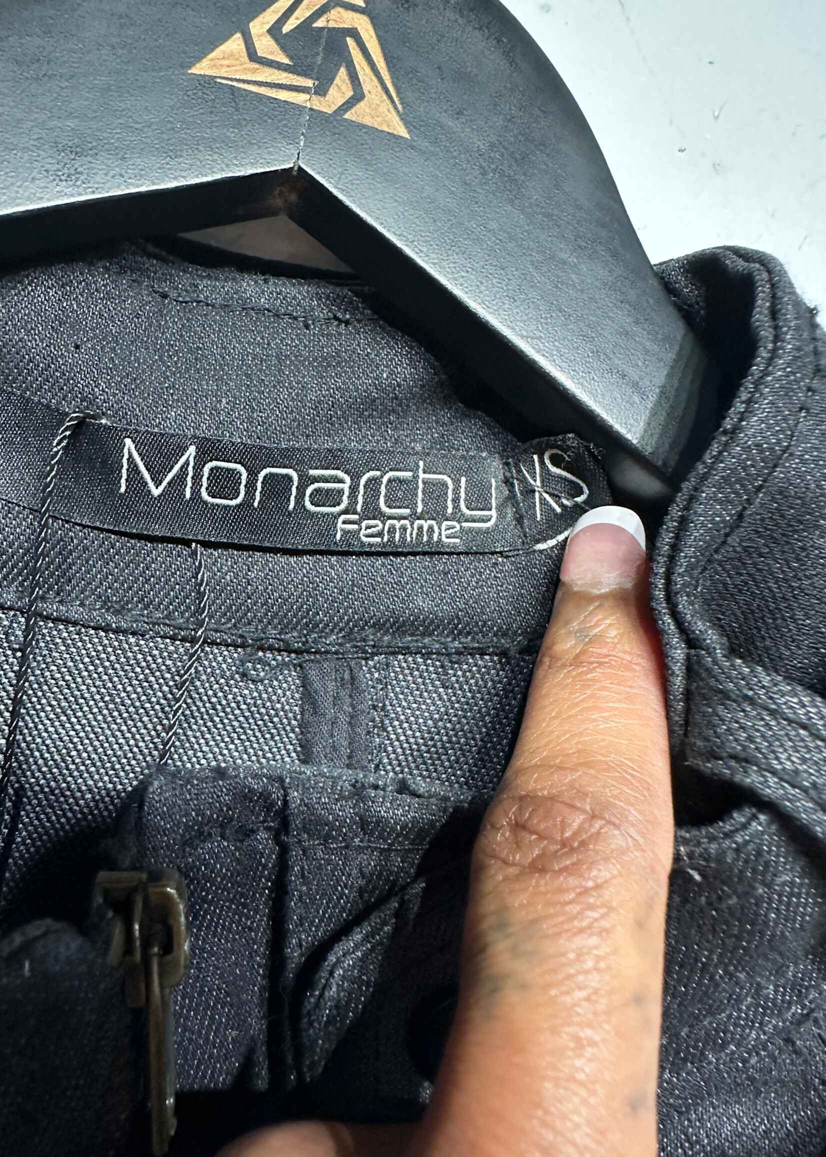 Monarchy Black Waxed Zip Jacket XS