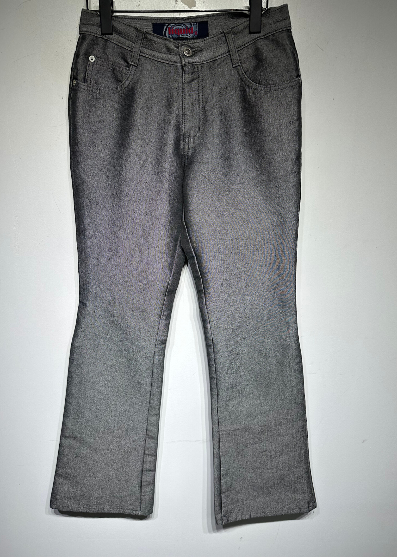 Liquid X Y2K Silver Flare Pants 26