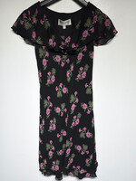 Donna Ricco Black Floral Sheer Dress S