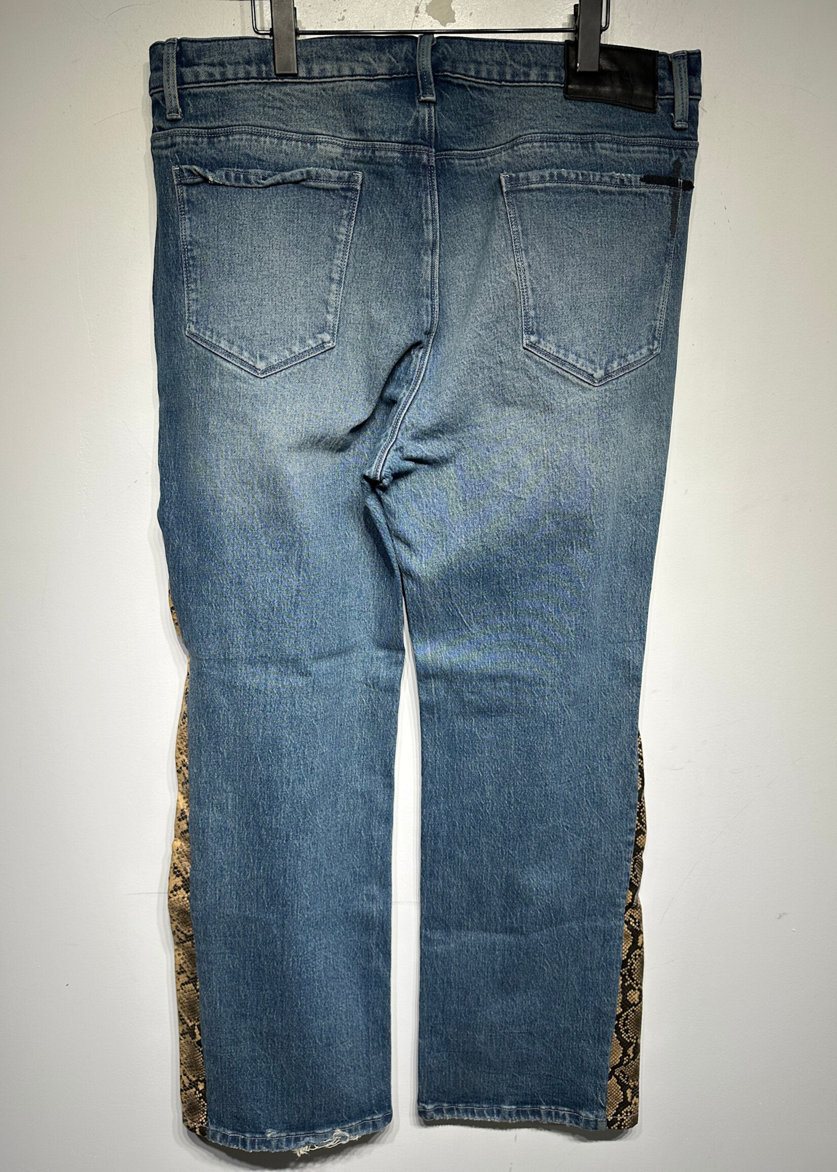 RTA Distressed Snake Skin Detail Pants 38