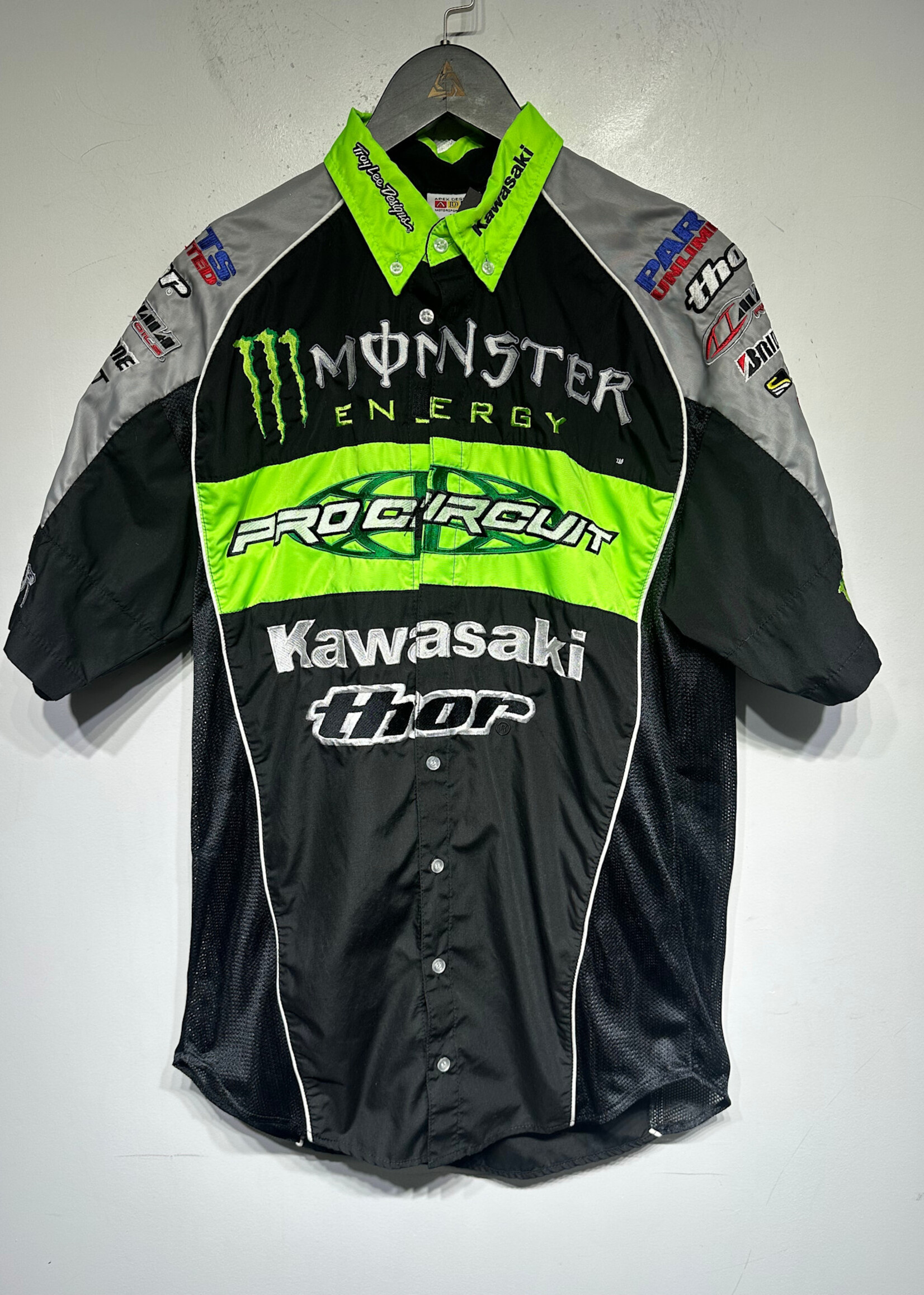 ADM Monster Energy Black Green Racing Jersey Masc M