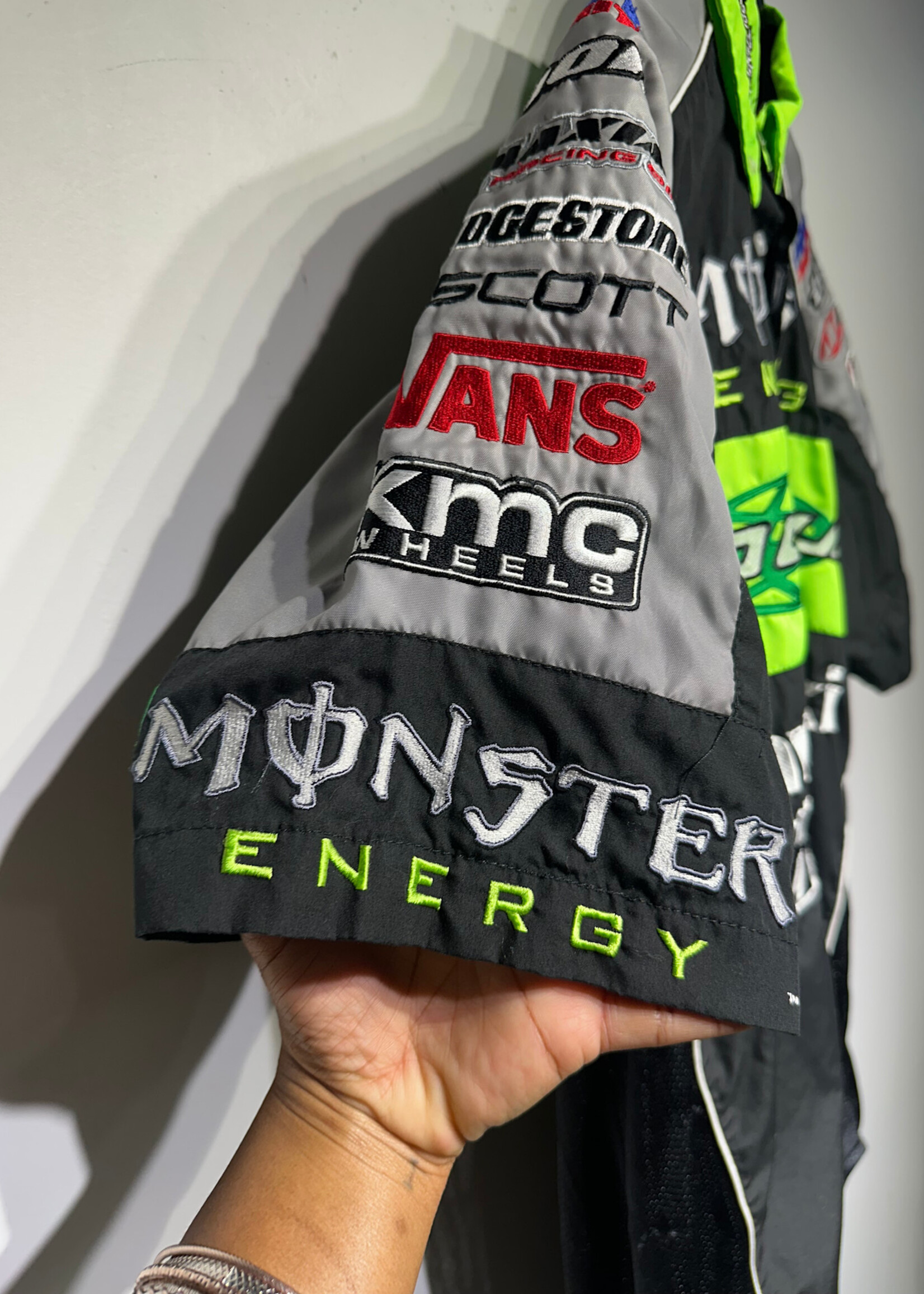 ADM Monster Energy Black Green Racing Jersey Masc M