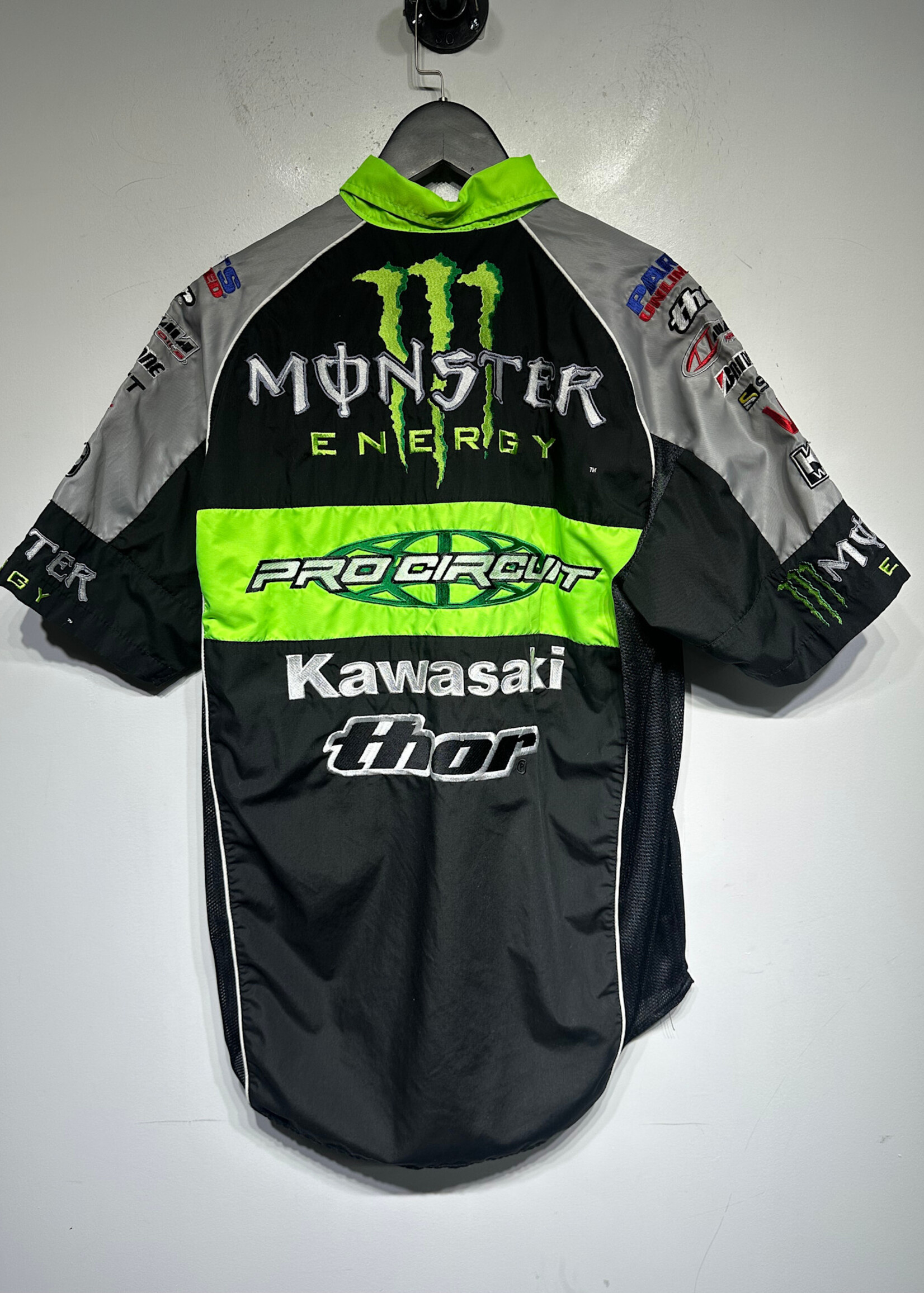 ADM Monster Energy Black Green Racing Jersey Masc M