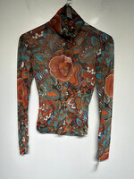 Rampage NWT Floral Mesh LS M