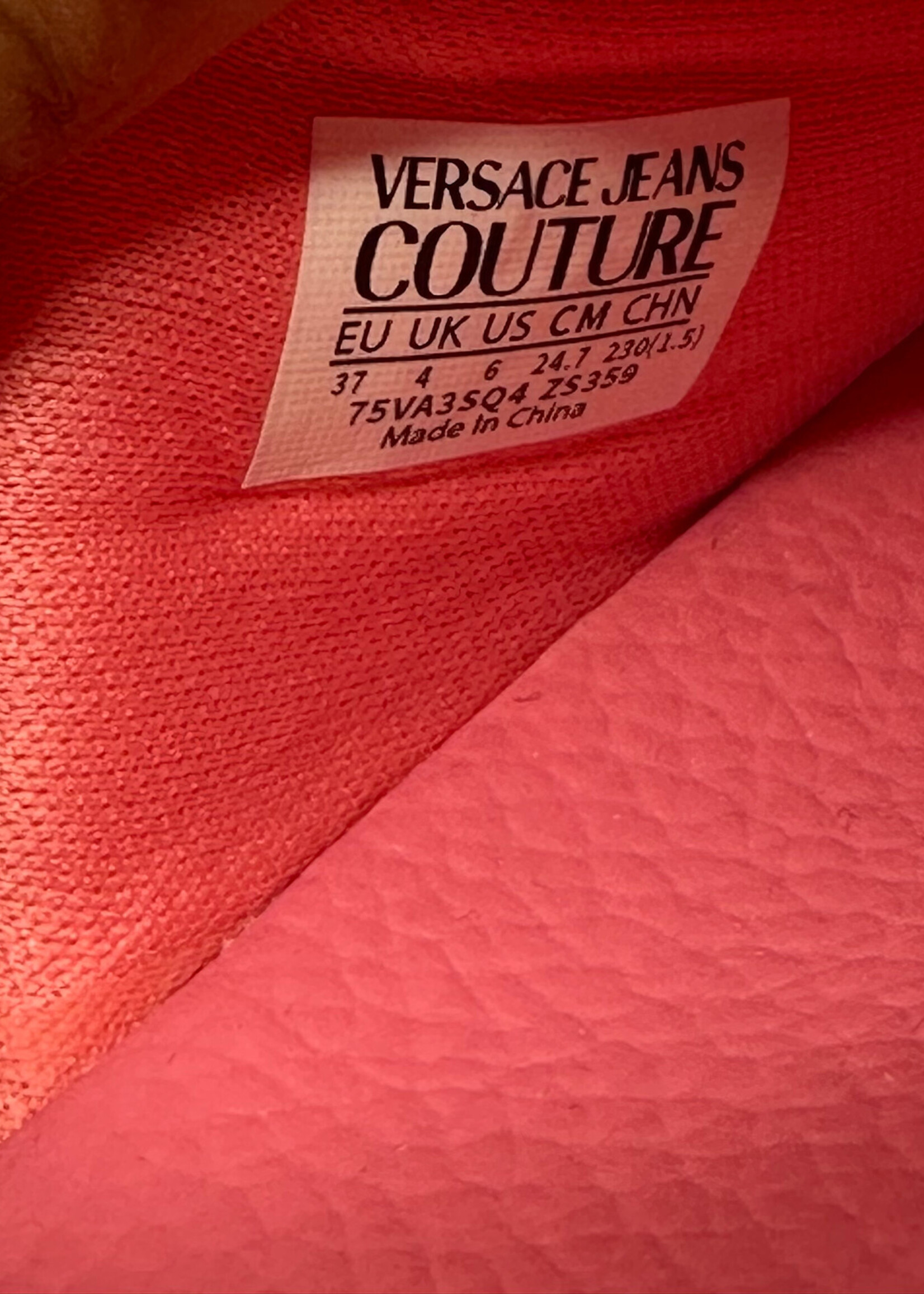 Versace Jeans Couture Pink Fuzzy Slides 6 Fem