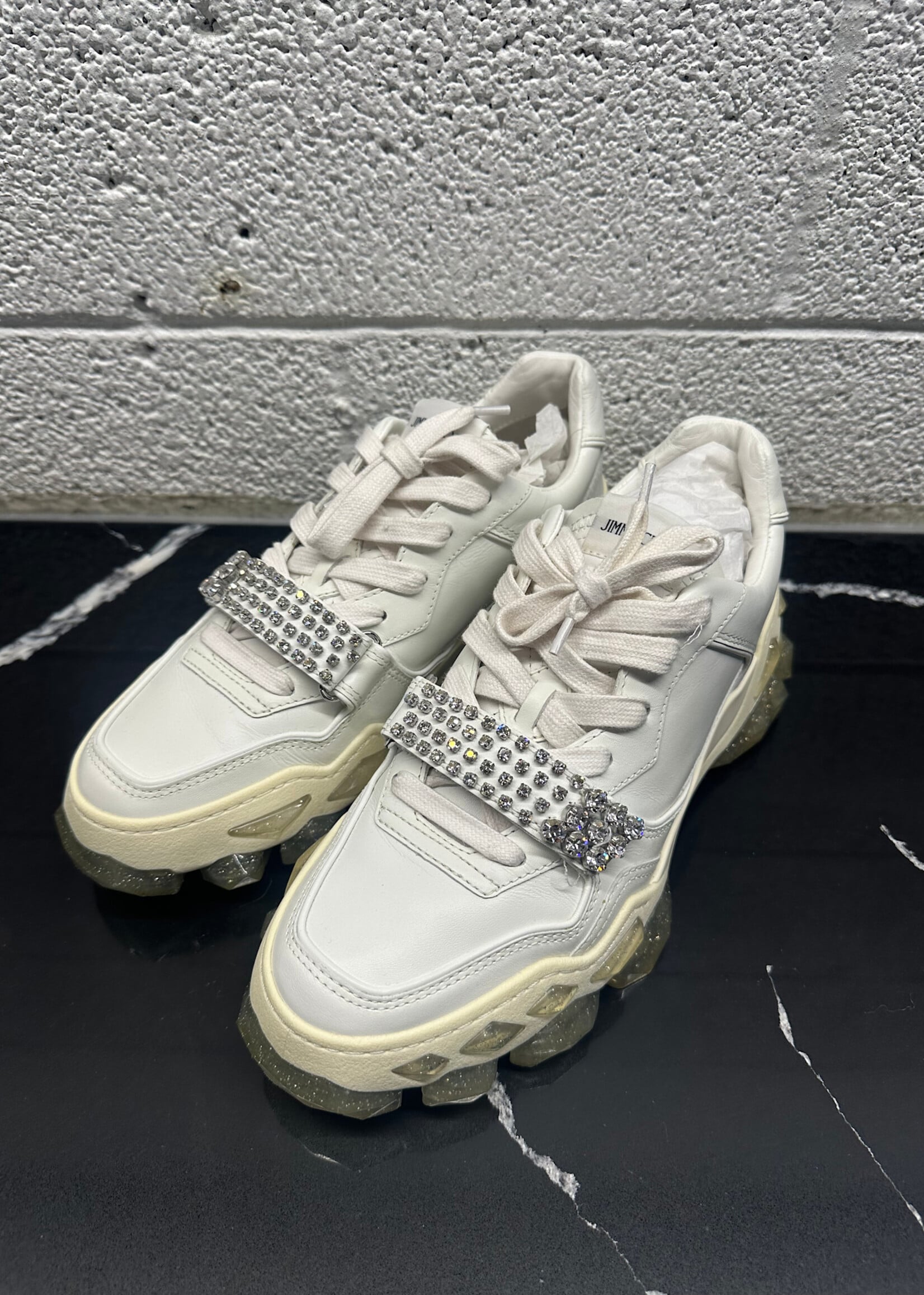 Jimmy Choo Diamond Strap Lace Sneakers Fem 8
