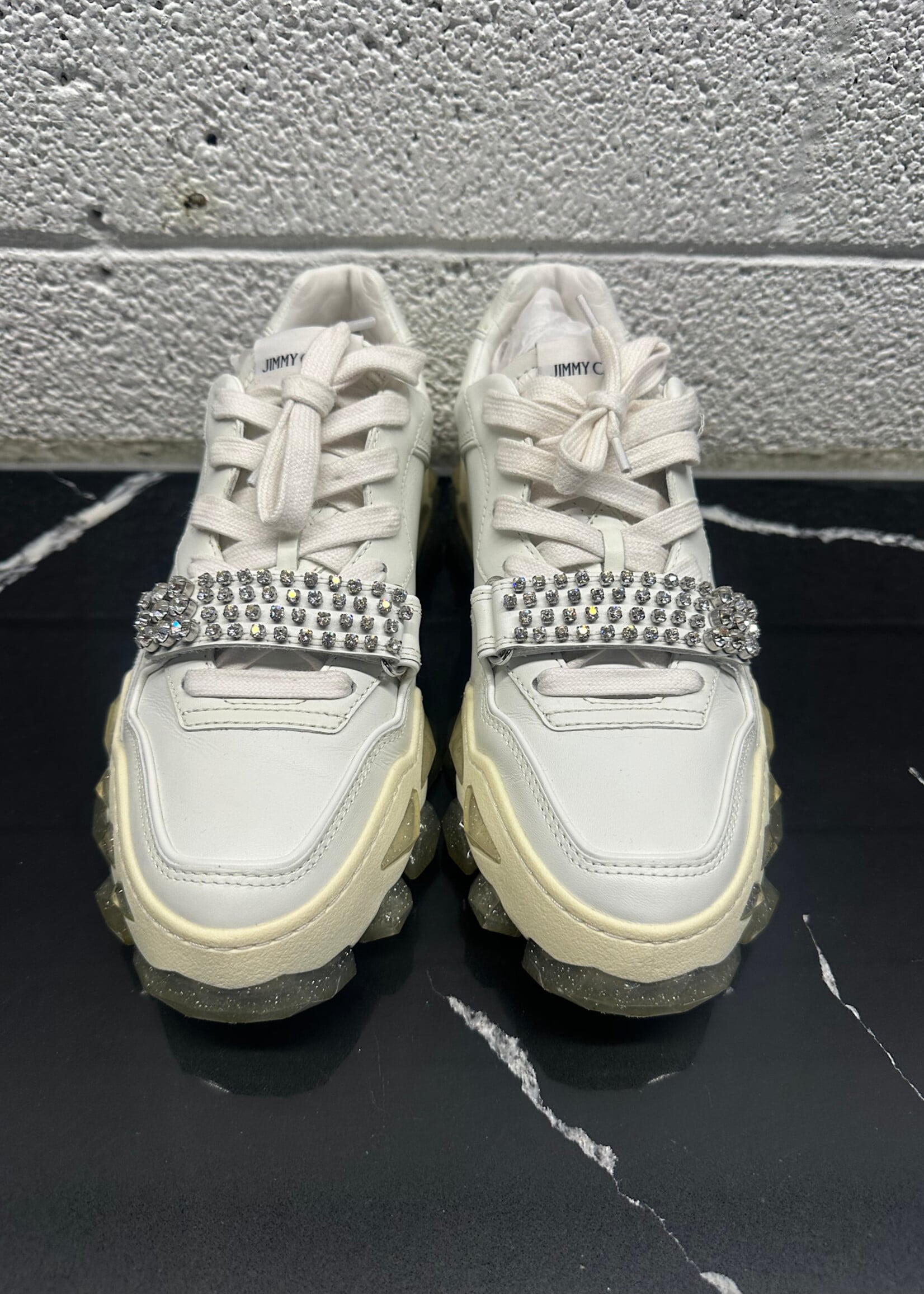Jimmy Choo Diamond Strap Lace Sneakers Fem 8