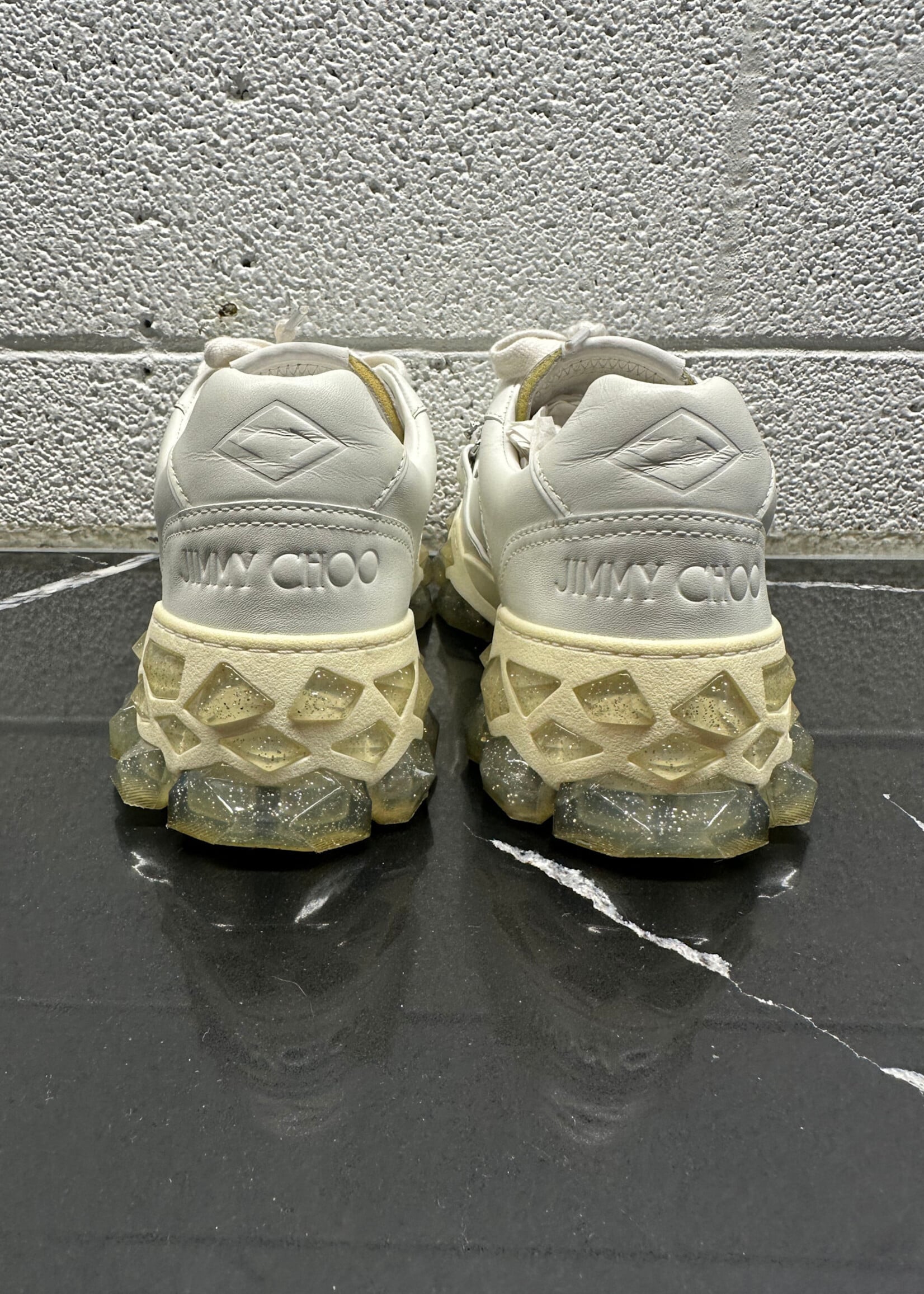 Jimmy Choo Diamond Strap Lace Sneakers Fem 8