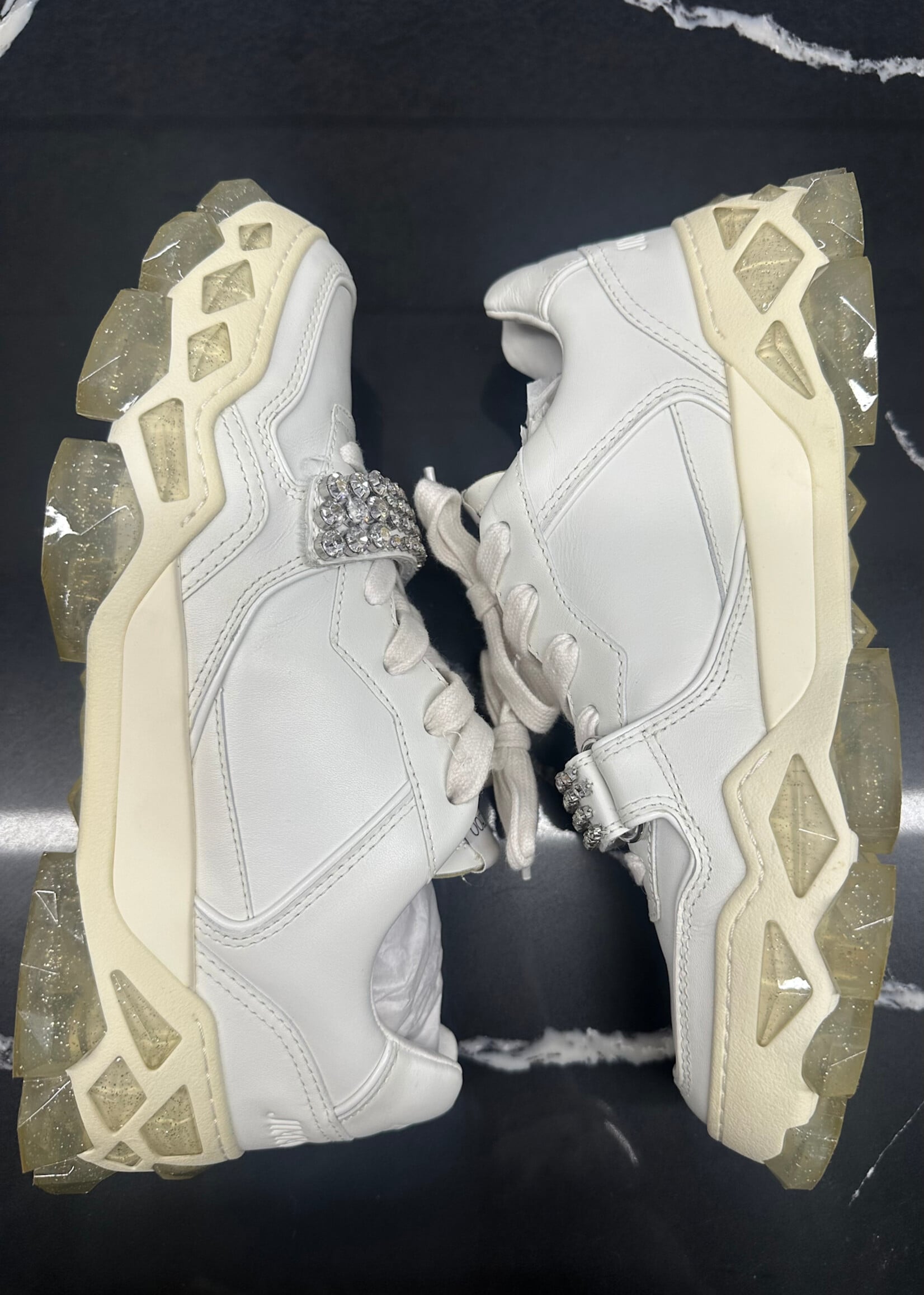 Jimmy Choo Diamond Strap Lace Sneakers Fem 8
