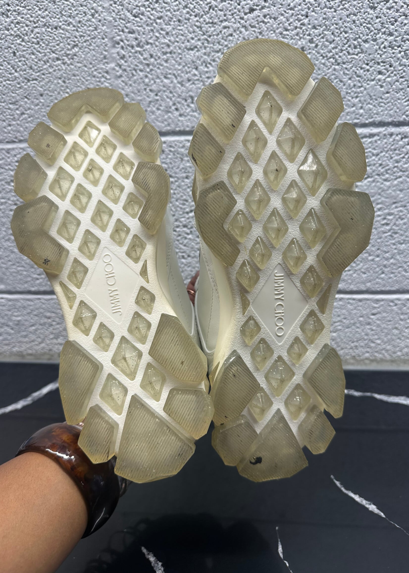 Jimmy Choo Diamond Strap Lace Sneakers Fem 8