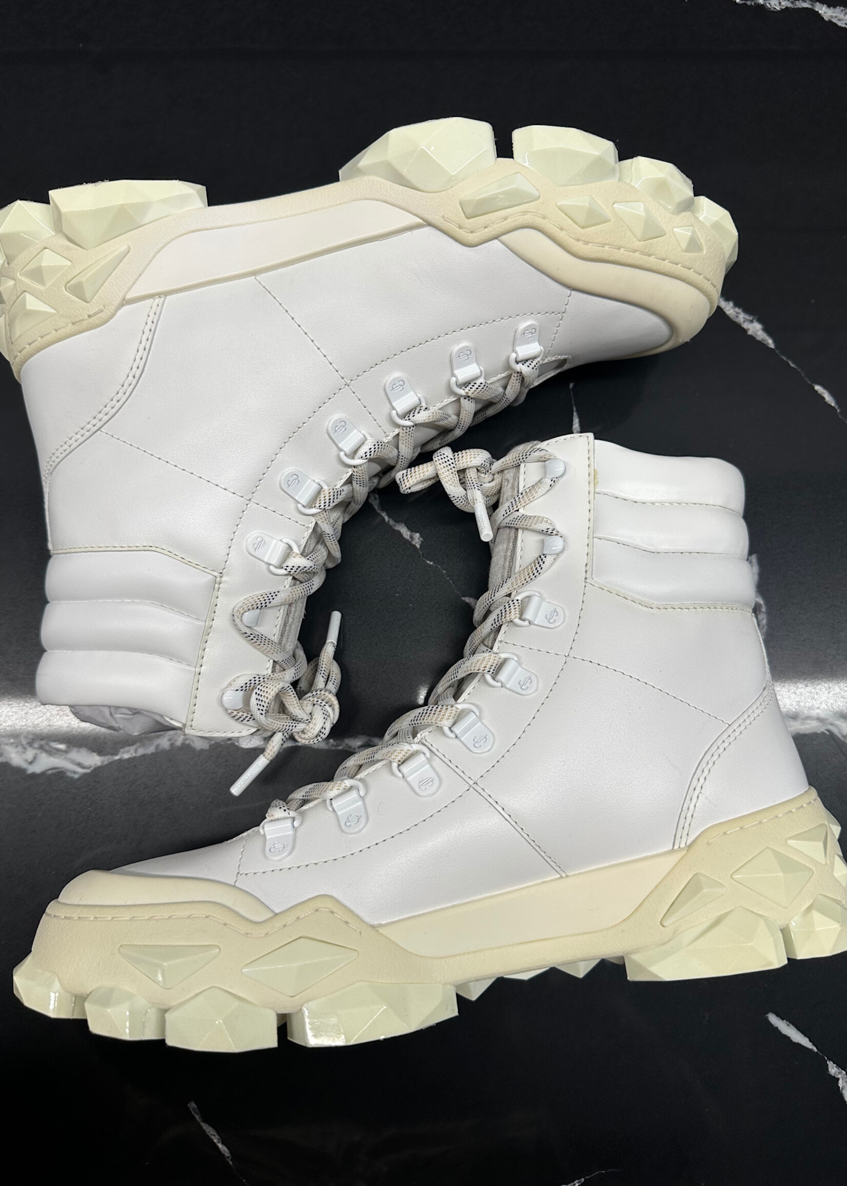 Jimmy Choo Diamond X Hike White Boots 8 Fem