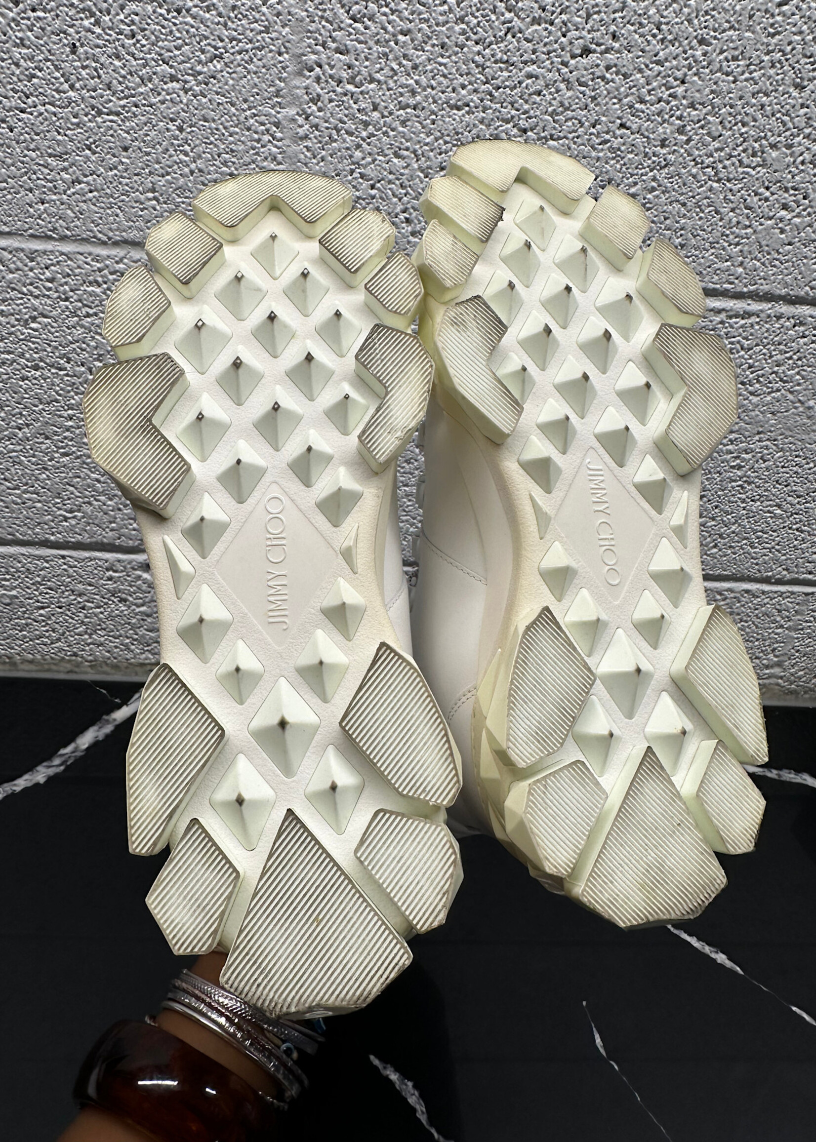 Jimmy Choo Diamond X Hike White Boots 8 Fem
