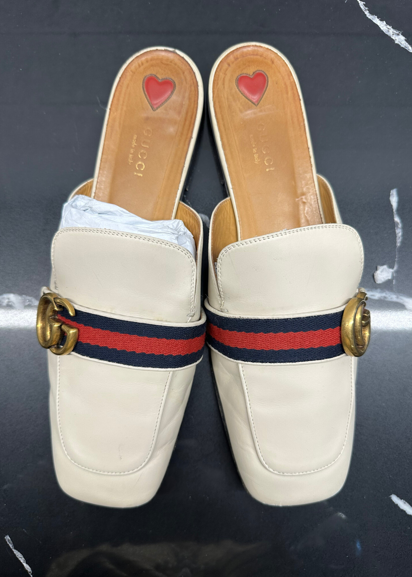 Gucci Peyton Marmont GG Mule Slides Fem 9.5