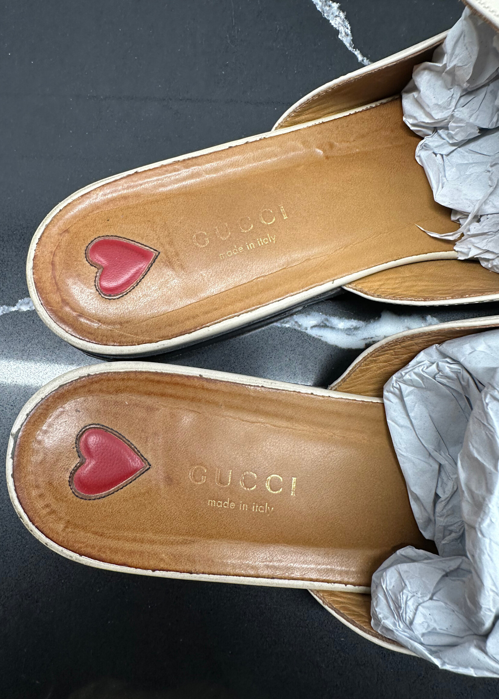Gucci Peyton Marmont GG Mule Slides Fem 9.5