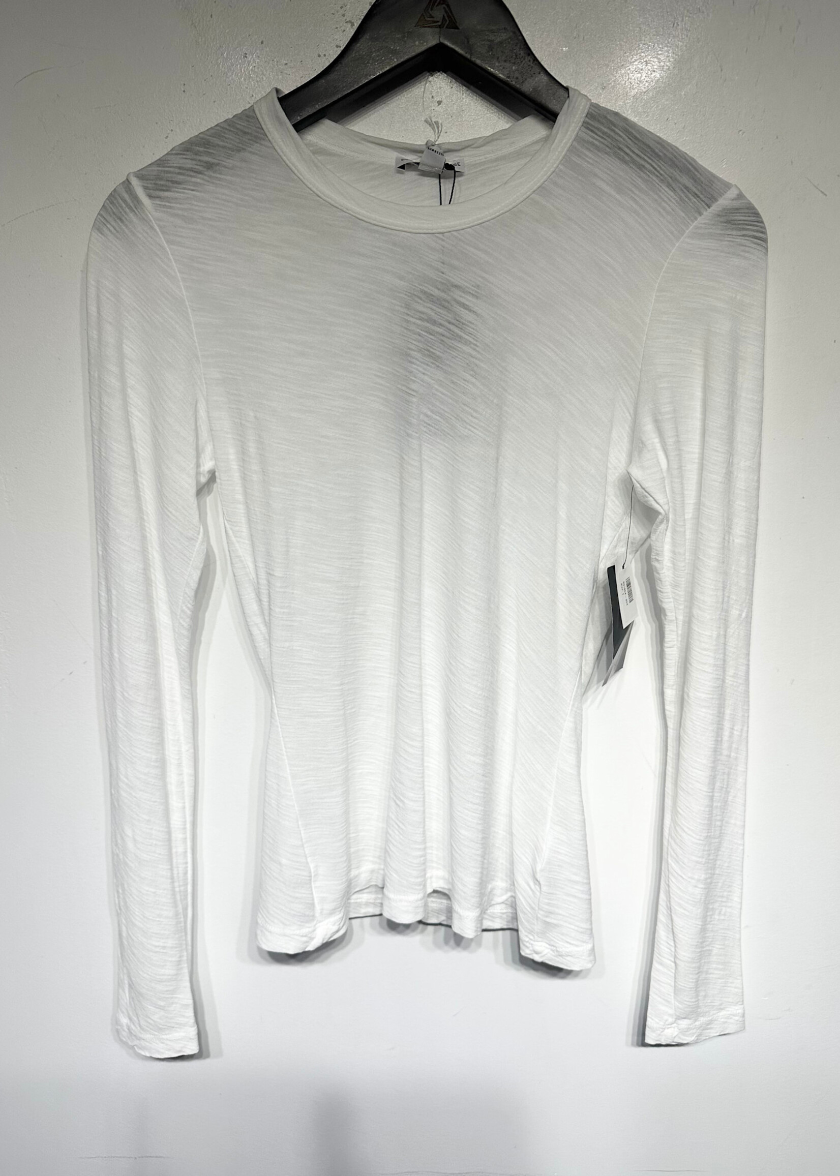 James Perse NWt White Sheer LS Top Fem S