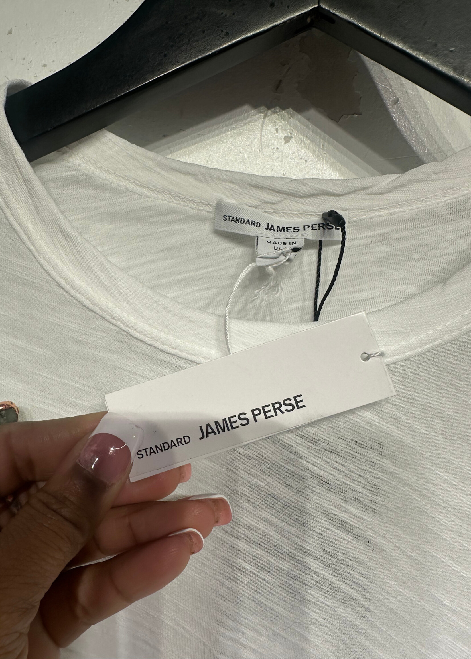 James Perse NWt White Sheer LS Top Fem S