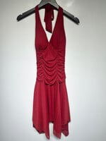 Ruby Rox Red Glitter Ruched Dress S