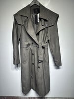 Argue Culture NWT Grey Faux Leather Overcoat L/XL