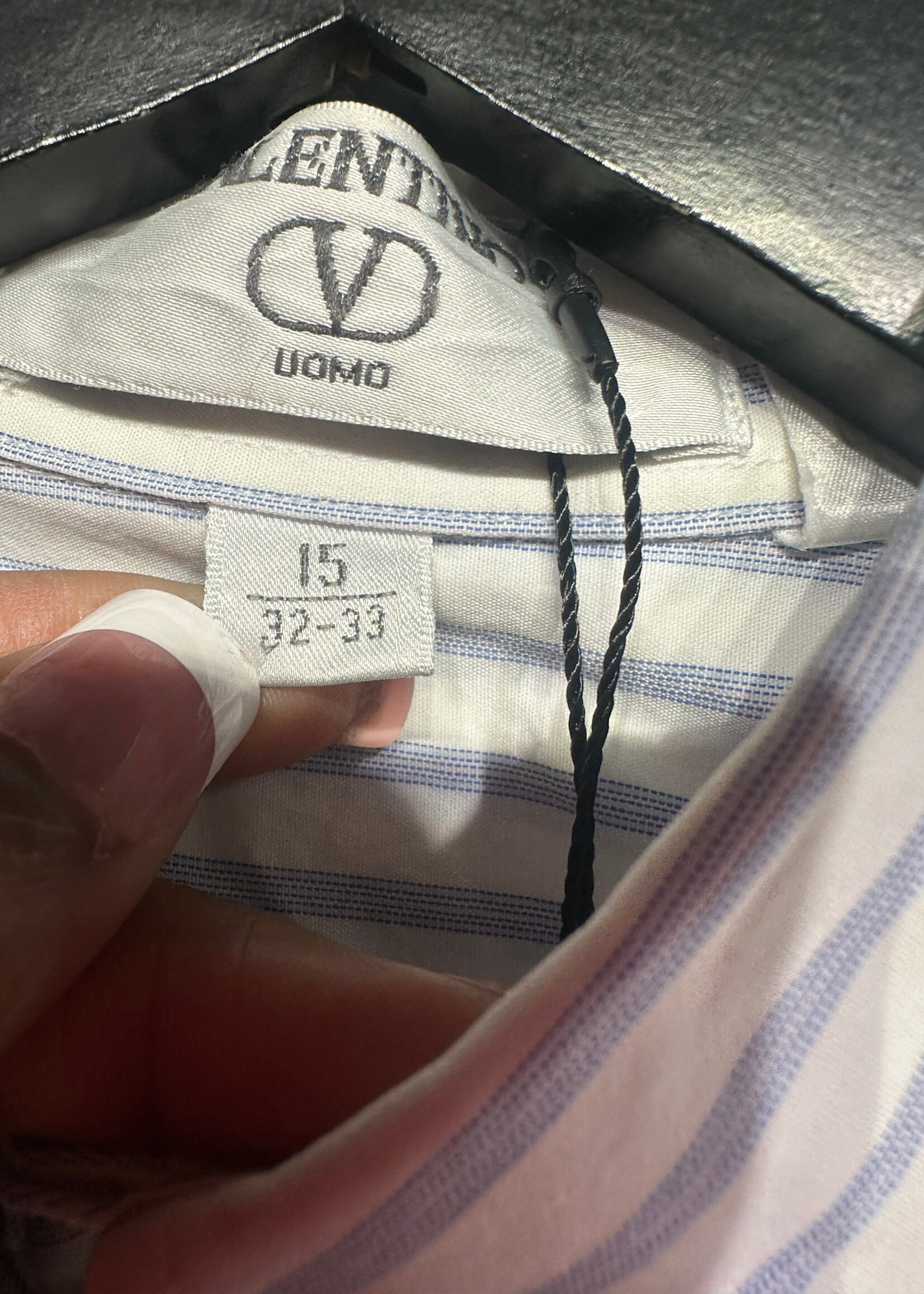 Valentino White Light Blue Stripe B/U XL