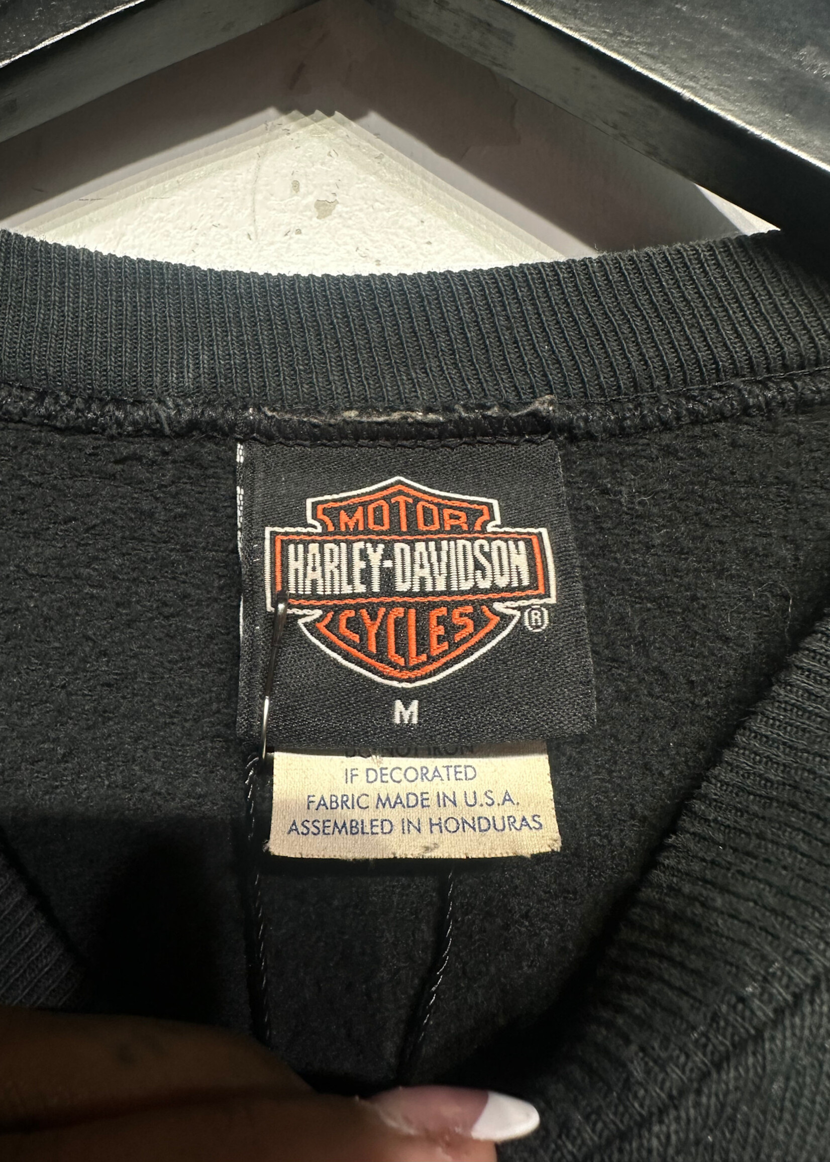 Harley Fremont CA 1999 Black Moto Sweater M